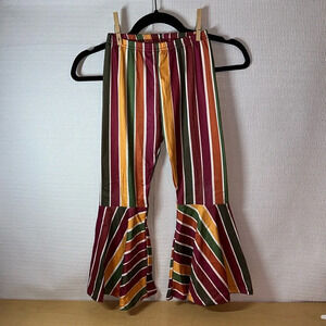 BOUTIQUE Wide Leg Flare Bell Bottom Striped Girls Pants Size 2XL (6/7)